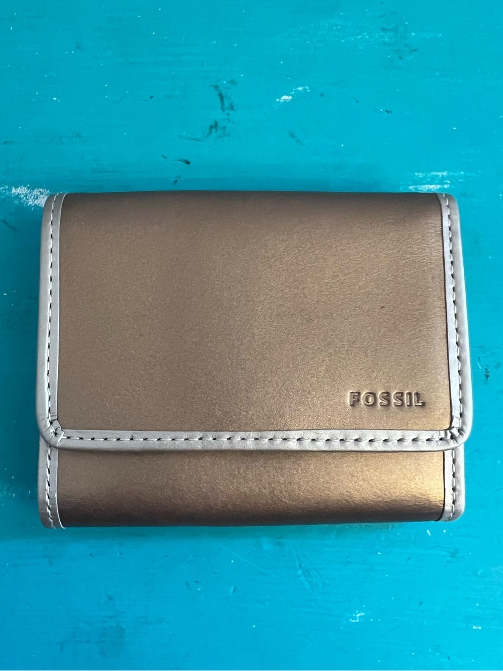 Fossil Metallic Tri-Fold Wallet